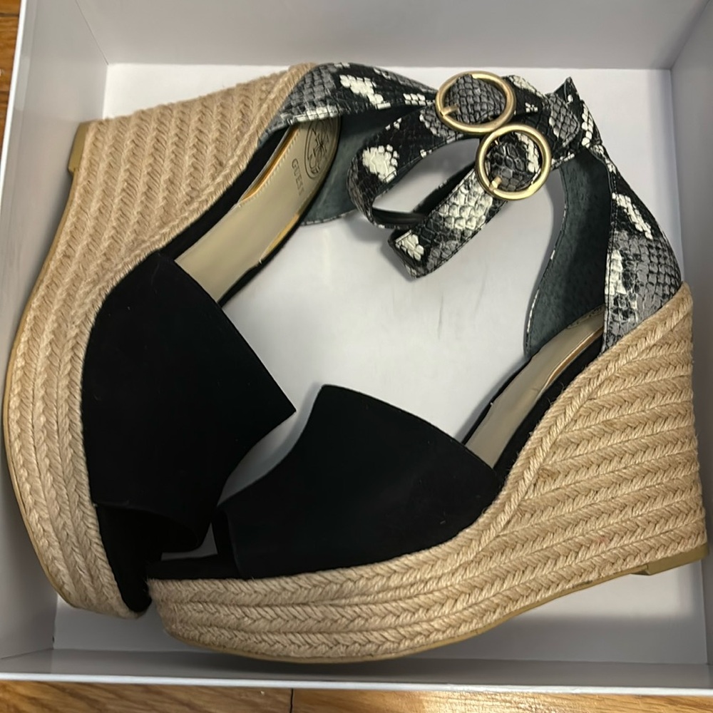 Guess 4inch platform wedge sandals